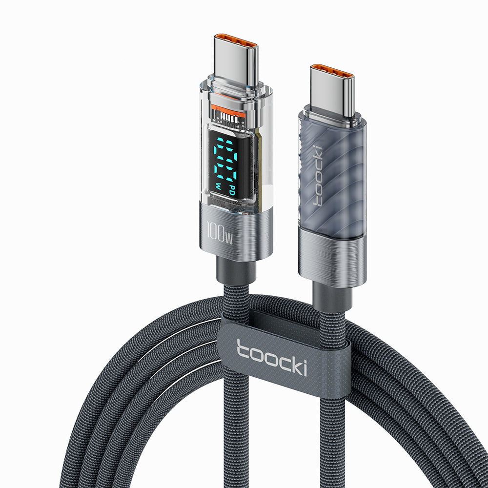 Thunder LCD Cable - 2M long USBC to USBC GREY